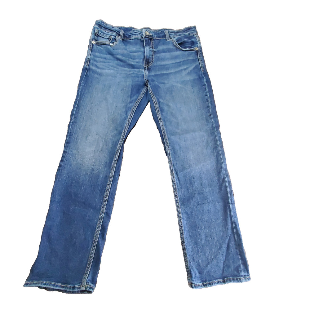 BKE Tyler Straight Leg Jeans Men’s 38 x 32 Regular Blue Dark Wash Stretch Casual